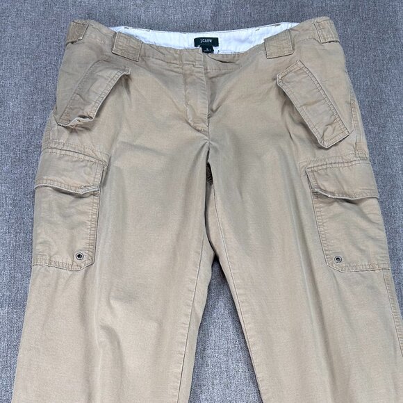 J Crew Cargo Pants Women's 8 Low Fit Mid Rise Beige Pockets City Casual - Picture 5 of 13